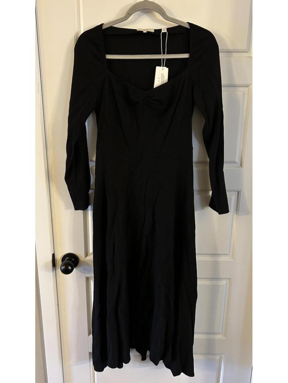 Vince women’s black long sleeve fit and flare dress size 6